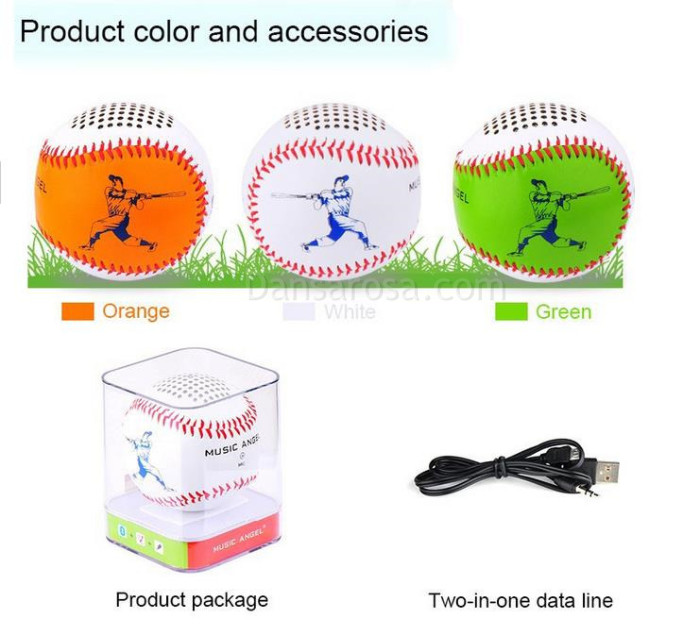 Baseball mini bluetooth speaker baseball