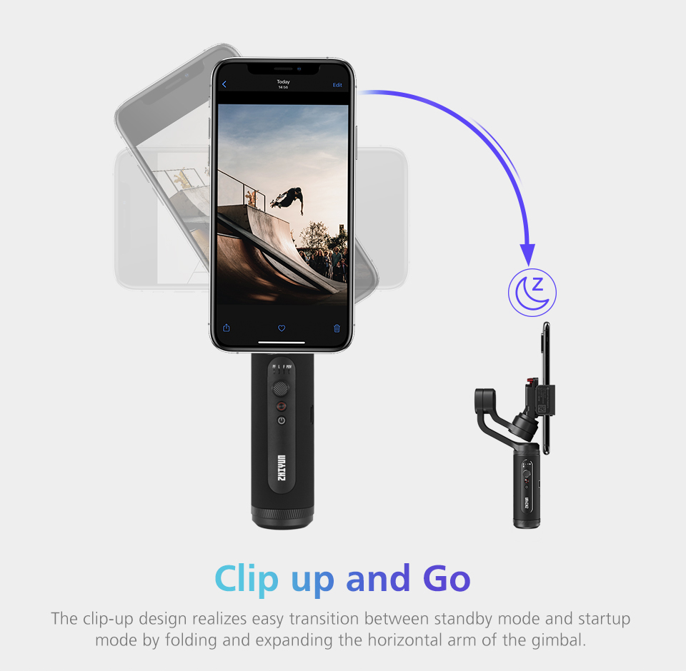 Zhiyun smooth-Q2 3-axis cellphone gimbal stabilizer iPhone Samsung Zhiyun smooth-Q2 3-axis cellphone gimbal stabilizer iPhone Samsung