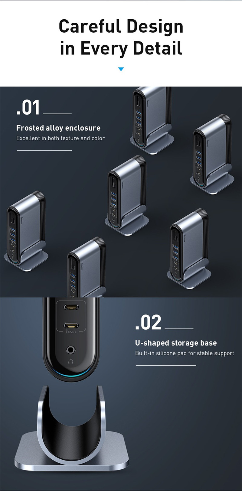 Baseus 16 in 1 USB-C Docking Station Adapter Baseus 16 in 1 USB-C Docking Station Adapter