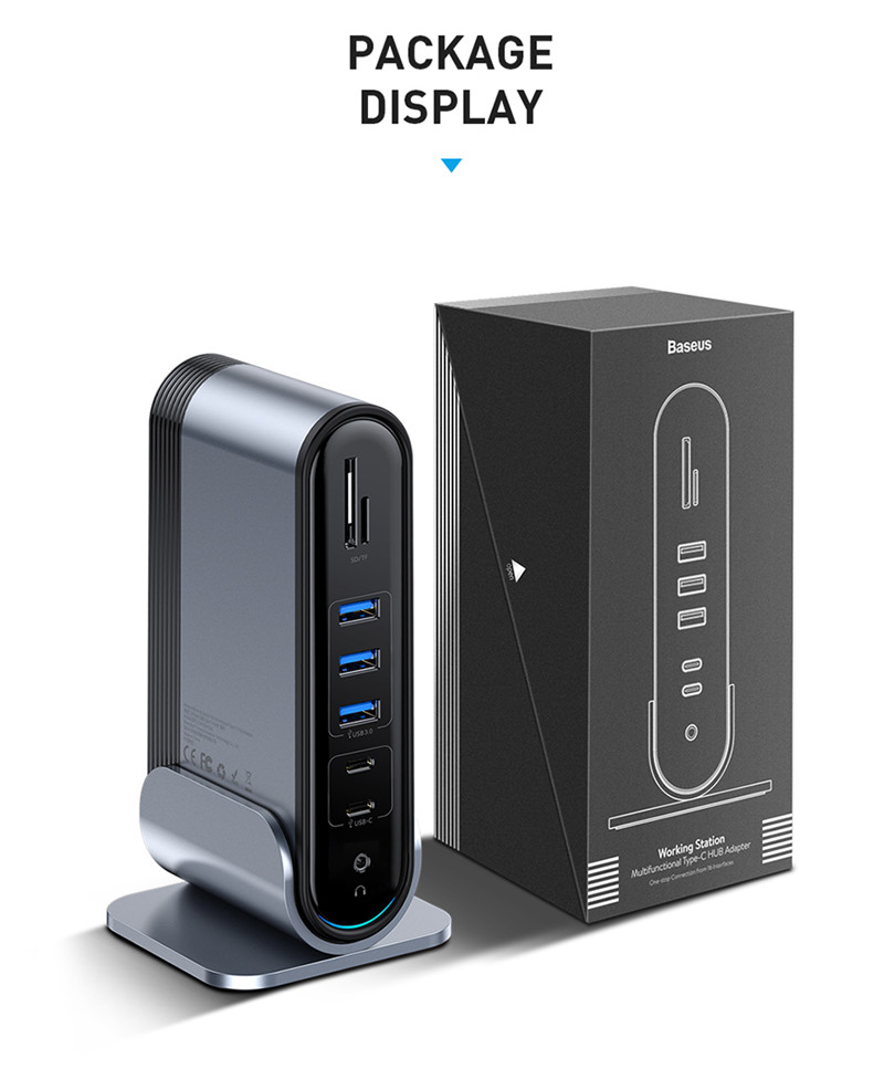Baseus 16 in 1 USB-C Docking Station Adapter Baseus 16 in 1 USB-C Docking Station Adapter