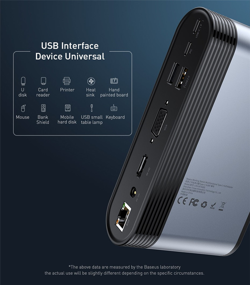 Baseus 16 in 1 USB-C Docking Station Adapter Baseus 16 in 1 USB-C Docking Station Adapter