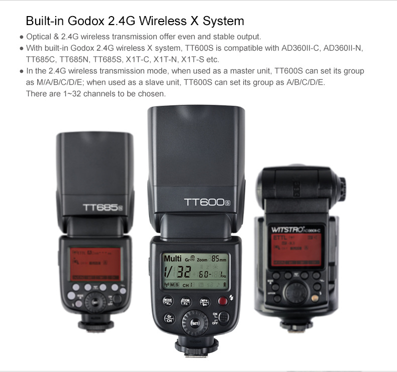 Godox TT600S 2.4G Camera Flash Speedlite for Sony Godox TT600S