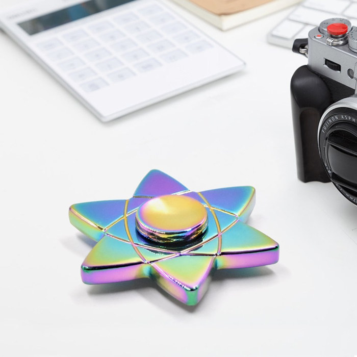 Six Star Aluminum Fidget Spinners Fingertip Gyro Toys Six Star Aluminum Fidget Spinners Fingertip Gyro Toys