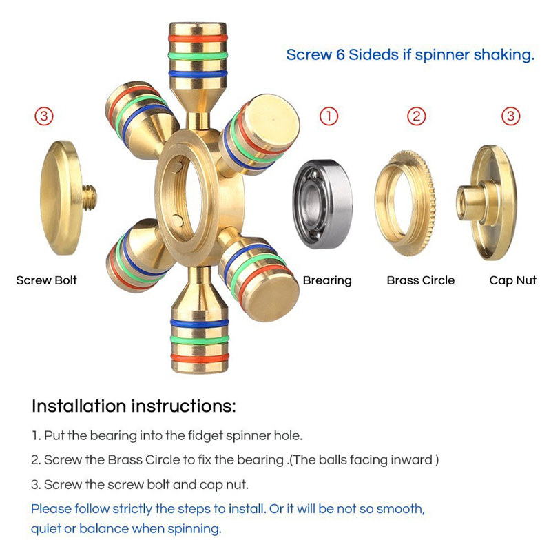Golden Strong Man Aluminum Fidget Spinners Fingertip Gyro Toys Golden Strong Man Aluminum Fidget Spinners Fingertip Gyro Toys