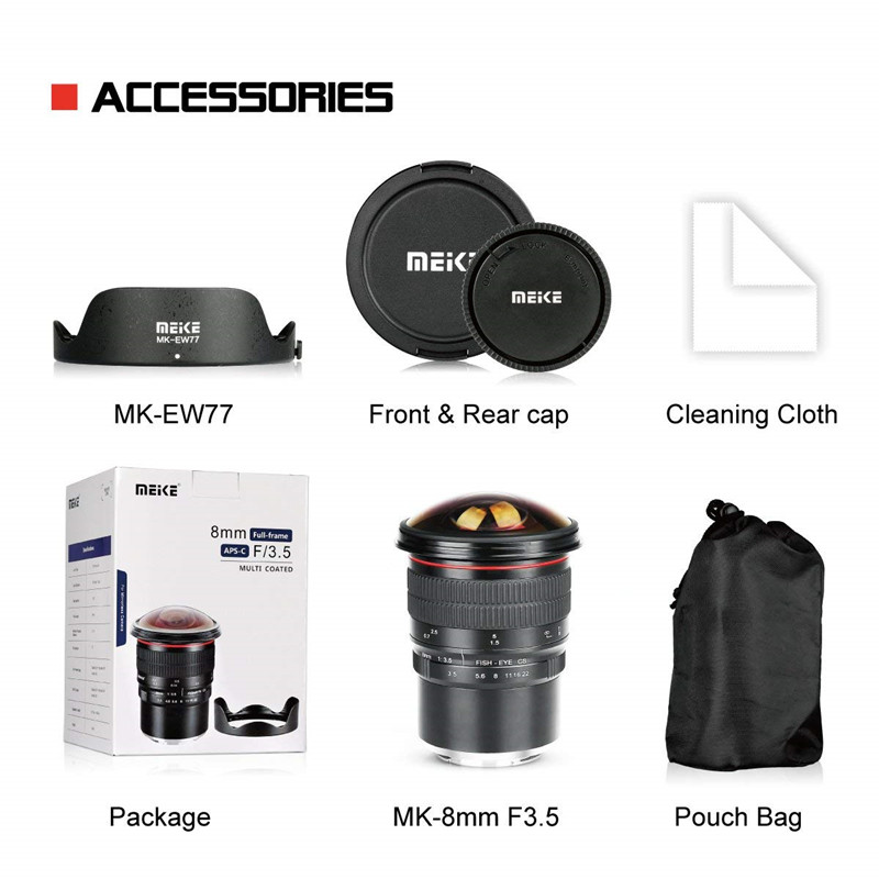 Meike 8mm f/3.5 fish-eye Lens For Panasonic/Olympus Mirrorless Camera Meike 8mm f/3.5 fish-eye Lens For Panasonic/Olympus Mirrorless Camera