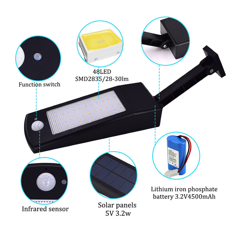 900lm Led Solar Light Outdoor Waterproof Lighting For Garden Wall 900lm Led Solar Light Outdoor Waterproof Lighting For Garden Wall